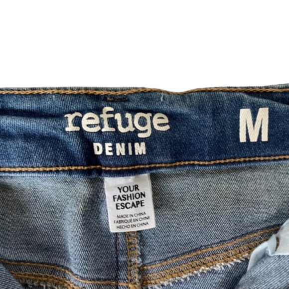 Distressed Stretch Denim Mini Skirt with Pockets. Refuge Sizes S. M. NWT - Picture 4 of 4